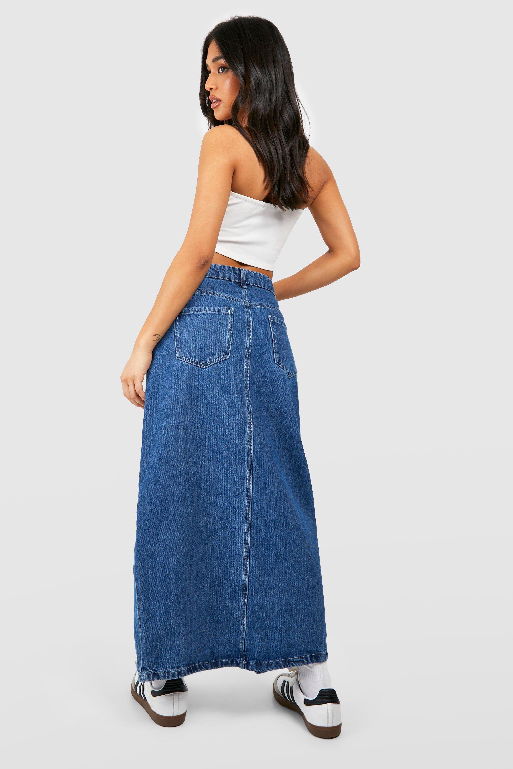 Petite maxi skirt clearance blue